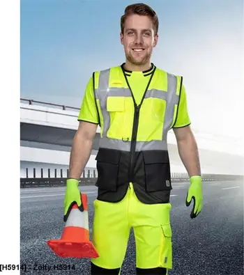 Jelek sigurie Ardon SIGNAL H5914, rrjetë poliestër, EN 20471 klasa 1, i verdhë, 2XL