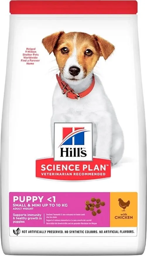 Ushqim për këlysh të racave të vogla me pulë Hill's Science Plan, 3 kg - 1
