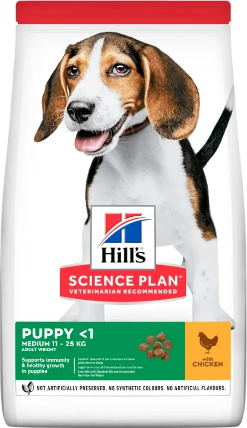 Ushqim për këlysh të racave të mesme me pulë Hill's Science Plan, 2.5 kg - 1