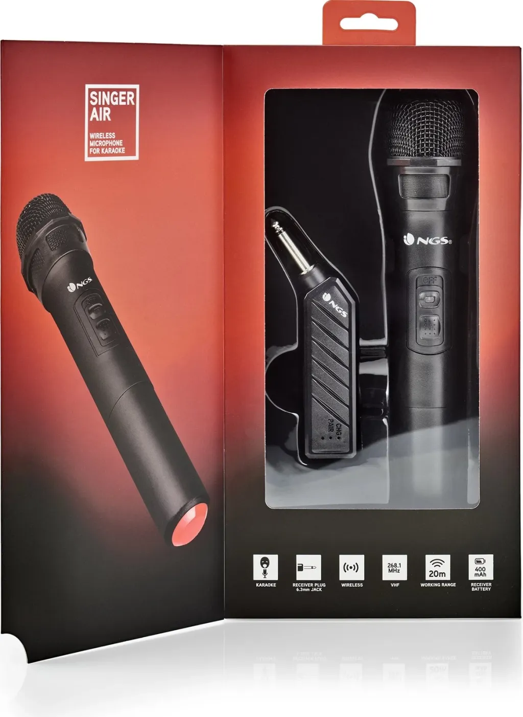 Mikrofon pa tela NGS Singer Air, i zi - 7