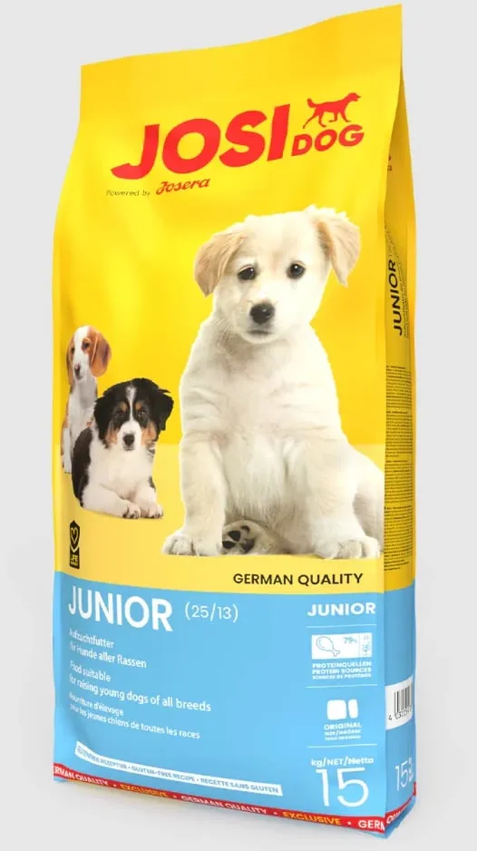 Ushqim i thatë për qen JosiDog Junior, 15 kg - 1