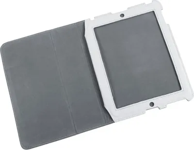 Mbrojtëse lëkure për tablet Quer, për Apple iPad 3, e bardhë - 1