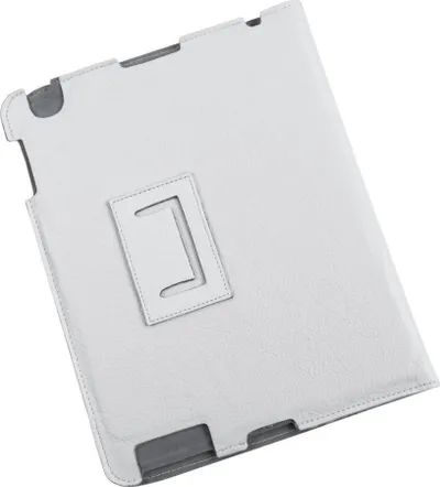 Mbrojtëse lëkure për tablet Quer, për Apple iPad 3, e bardhë - 3