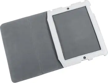 Mbulesë tabletë Quer Case, për Apple iPad 2, lëkurë natyrale, e bardhë