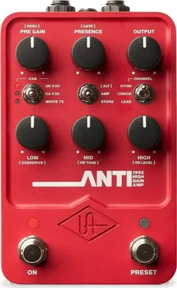 Efekt kitarë Universal Audio UAFX Anti 1992, i kuq