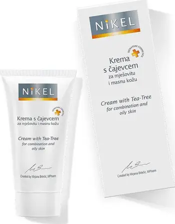 Krem fytyre Nikel për akne, me çaj jeshil, 50ml