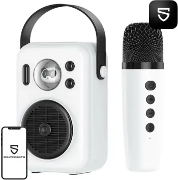 Altoparlant Bluetooth Soundpeats Hi-sing me mikrofon wireless, i bardhë, set