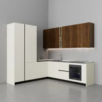Kuzhinë IMMIGRAND SYSTEMS, Këndore, Pastel Beige/Dark Oak