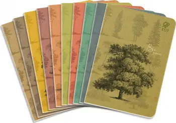 Bllok shënimesh Elanders By Nature Forrest A5, 80 fletë, vija, shumëngjyrësh, set 10 copë