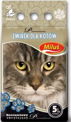 Rërë higjienike për mace Super Benek Miluś Premium Natural, 5L, topthëzim i imët