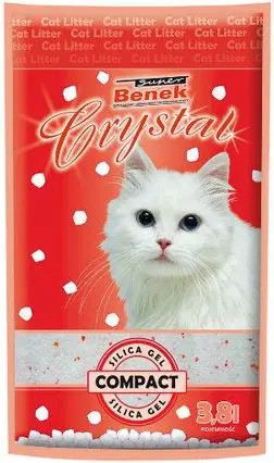 Rërë higjienike për mace Super Benek Crystal Natural, 3.8L, silikagel transparente