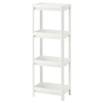 IKEA VESKEN Raft plastik, 37x23x101cm / bardhë