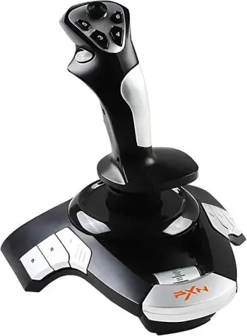 Joystick lojërash PXN F16, vibrim, Rapid Fire, i zi