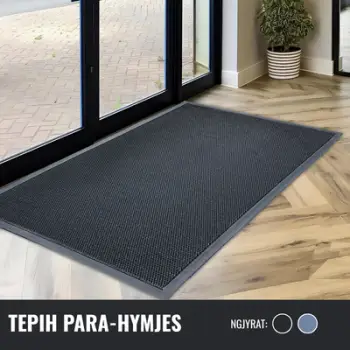 Tepih parahyrjes Nagavci Home Welcome, antirrëshqitës, 150x80 cm, i zi