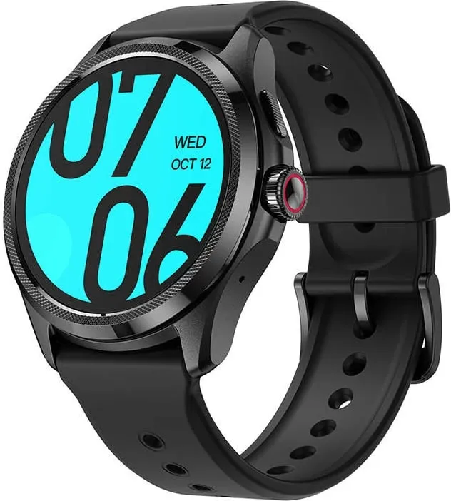 Smartwatch Mobvoi TicWatch Pro 5 GPS Elite Edition, 1.43", 32GB, 2GB RAM, i zi, set me rrip silikoni dhe rrip eco-leather - 2