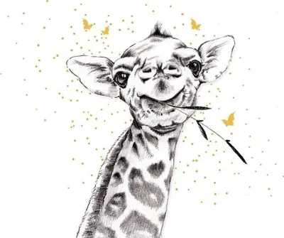 Kartolinë Clear Creation Gilded Square CL3804_BL Giraffe, pa tekst, me zarf - 1