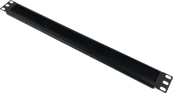 Panel brushë për rack A-LAN PK047, 1U, çelik, zi