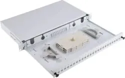 Panel patch A-LAN FOP-1U-24SCS-S, 1U, çelik, gri - 1