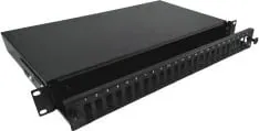 Panel patch A-LAN FOP-1U-24SCD-C, 1U, 24 porta, metal, zi - 1