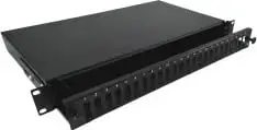 Panel patch A-LAN FOP-1U-24SCD-C, 1U, 24 porta, metal, zi