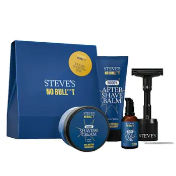 Set rroje për meshkuj Steve's Classic Shaving Box Gift Set, 5 elemente