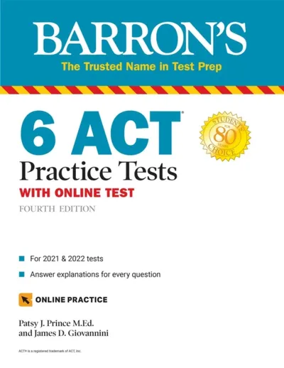 6 Act Practice Tests - Prince, Patsy J. - 1