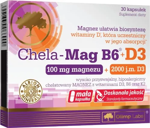 Kapsula magnezi Chela Mag B6® + D3 - 1