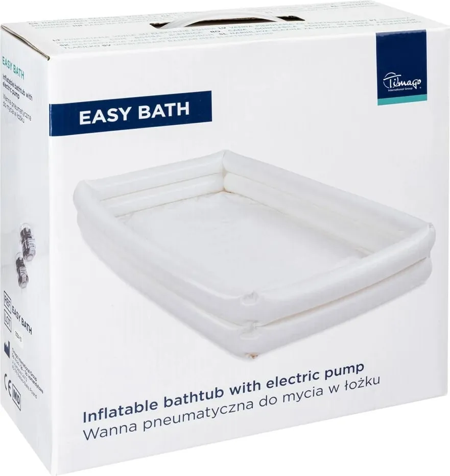 Vaskë pneumatike Timago EASY BATH për larje në shtrat, e bardhë - 1