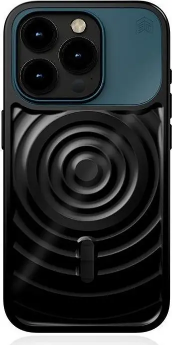 Mbështjellëse STM Reawaken Ripple MagSafe për iPhone 15 Pro Max, rezistente ndaj goditjeve, transparente, e zezë Atlantic