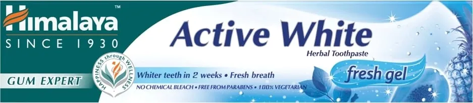 Pastë dhëmbësh Himalaya Active White, zbardhuese, 75ml (290079) - 1