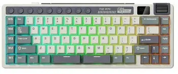 Tastierë gaming RK Royal Kludge M70, mekanike, tri-mode wireless, RGB, PBT, e zezë