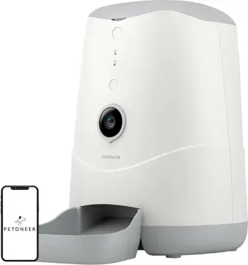 Shpërndarës ushqimi smart Petoneer Nutri Vision PF007 me kamerë, 3.7L, për mace dhe qen të vegjël, Bardhë