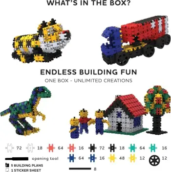 Blloqe ndërtimi Nano Clics Creative builders, 500 copë, shumëngjyrëshe