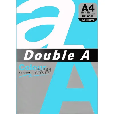 Double A Leter Me Ngjyre A4 80Gr Deep Blue 100Fl - 1