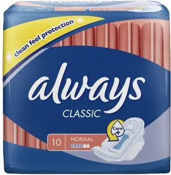 Peceta higjienike Always Classic Normal, 10 copë