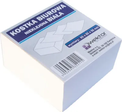 Kub letre Wektor White Cube, 85x85mm, 5cm, i bardhë - 1