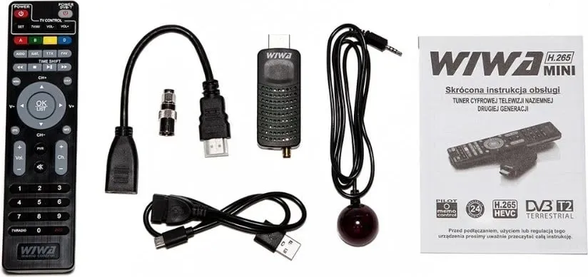 Tuner DVB-T/T2 WIWA H.265 MINI, e zezë - 4