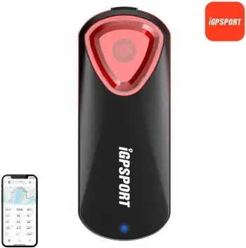 Dritë pasme biçiklete iGPSPORT SR30 me radar, e zezë