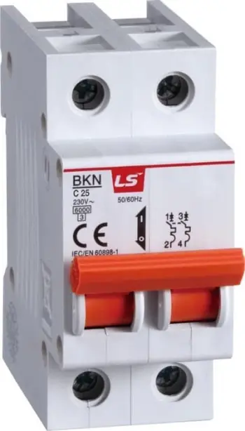 Ndërprerës rryme LSiS BKN 2P B63A, 63A, 6kA, i bardhë