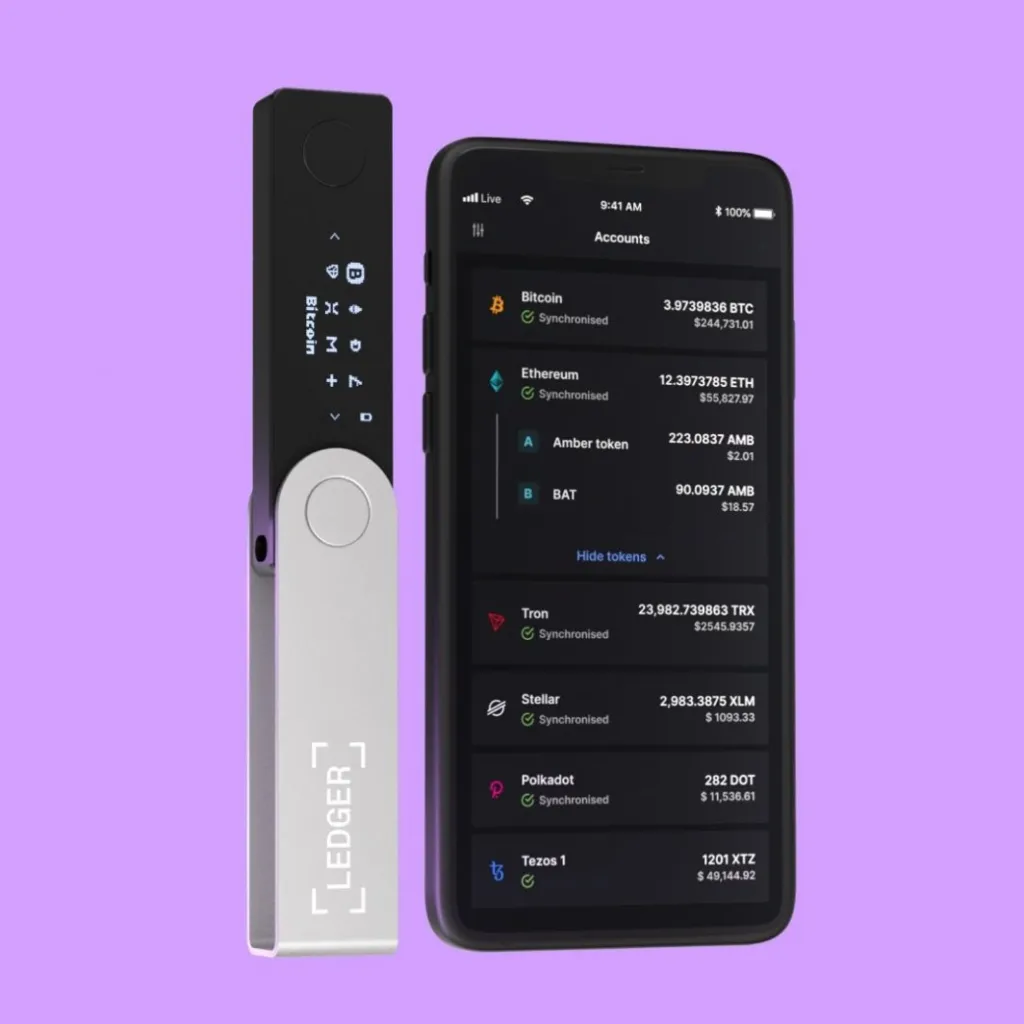 Pajisje për kriptovaluta Ledger Nano X, e zezë - 4