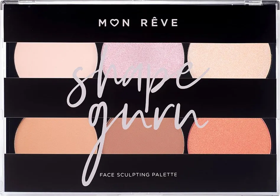 SHAPE GURU Face sculpting palette with highlighter, contour and blush - 1