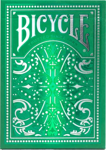 Lojë letra Bicycle Jacquard, 56 letra, dizajn jacquard, jeshile