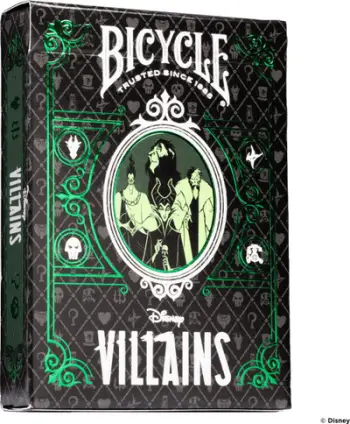 Karta loje Bicycle Disney Villains Green and Purple Villain, 56 letra, letër cilësore