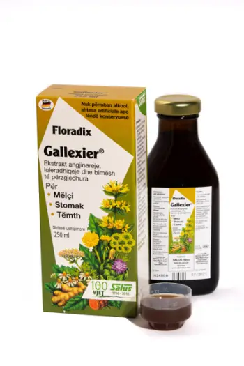 Floradix - GALLEXIER, 250 ml - Shurup bimor për mëlçi, stomak, tëmth