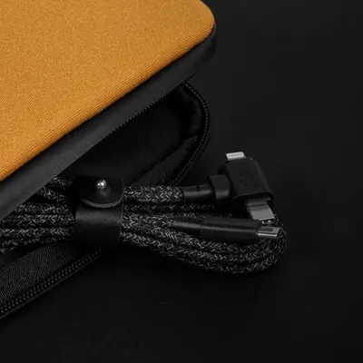 Kabllo USB Native Union Belt Cable Duo, USB C në USB C dhe Lightning, 1.8m, i zi - 3