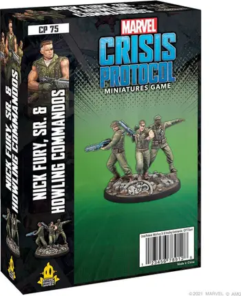 Ekspansion loje Atomic Mass Games Marvel Crisis Protocol, Nick Fury Sr dhe Howling Commandos