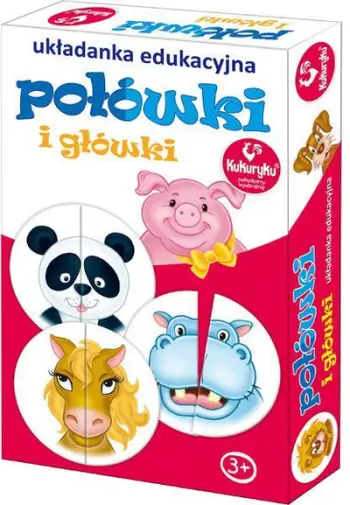 Lojë puzzle Promatek Halves and Heads, 30 copë