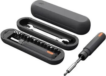 Set kaçavidash me ratchet JIMI Home JM-GT101 me 24 bitë dhe çelës francez, Gri