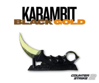 Thikë CS2/CS:GO - Karambit Black Gold