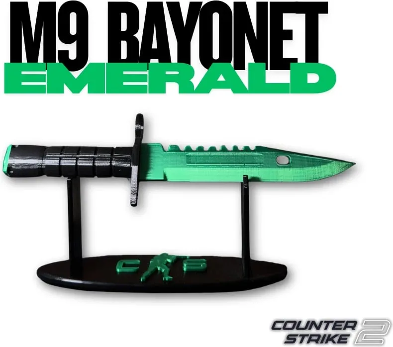 Thikë CS2/CS:GO - M9 Bayonet Emerald - 1